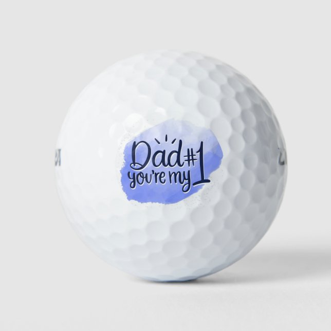 Pelotas De Golf Papá, eres mi número 1 (Anverso)