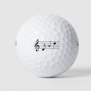 Pelotas De Golf Papá escrito en notas de música