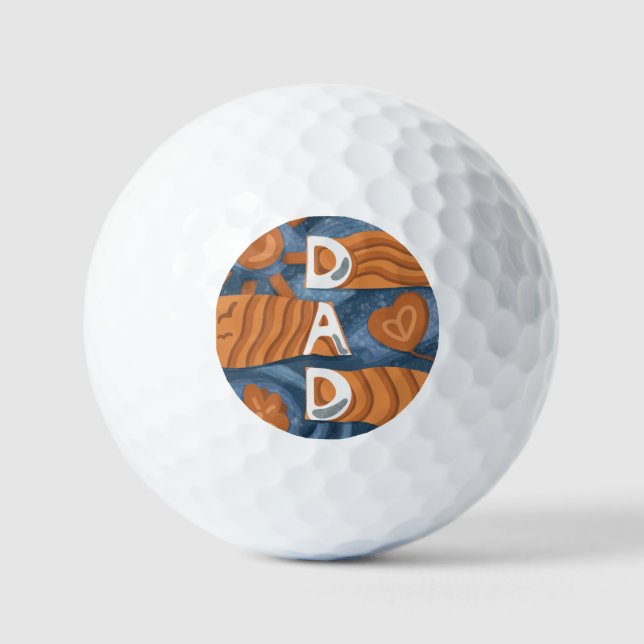 Pelotas De Golf Papá - Feliz Día del Padre (Anverso)