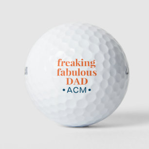 Pelotas De Golf Papá Monograma Golf Balls Naranja Fabuloso