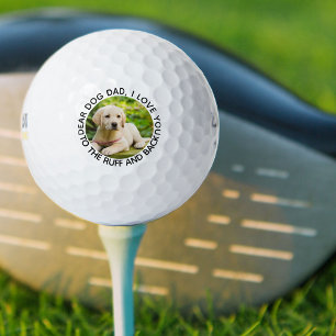 Pelotas De Golf Papá perro te amo a la foto de atrás y de la espum