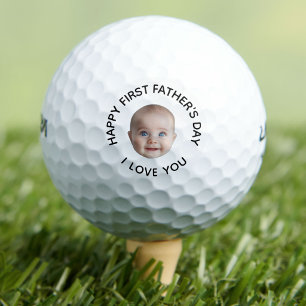 Pelotas De Golf Papá por Primera Vez Primer Día del Padre Cara Fot