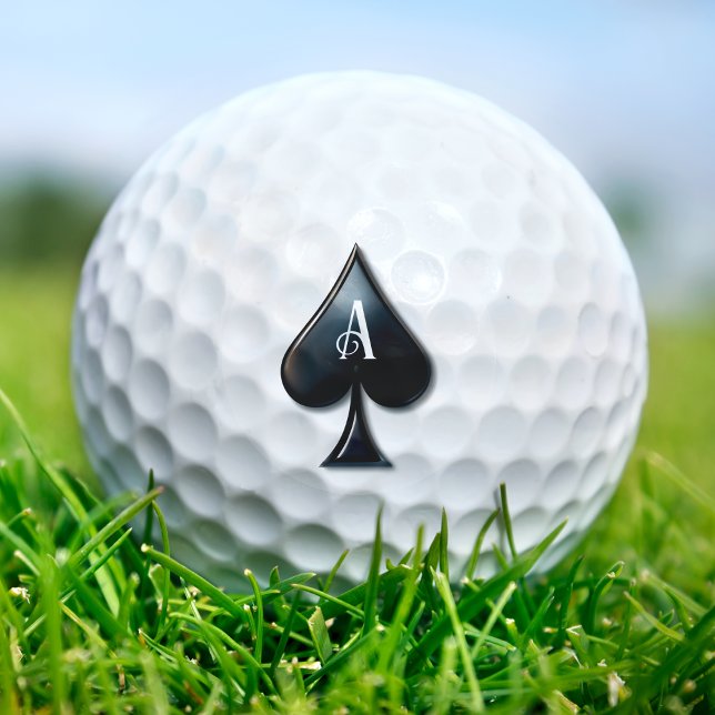 Pelotas De Golf Papel de las tarjetas de juego en el Casino Ace of (Ace of Spades Casino Deck of Playing Cards Golf Balls)