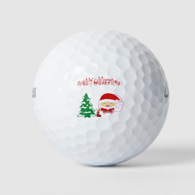 Pelotas De Golf Papel de papel de árbol de Navidad (Anverso)