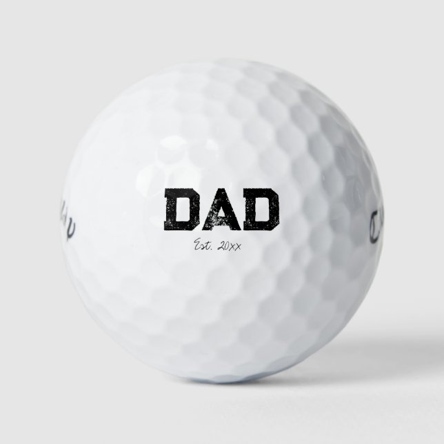 Pelotas De Golf 'Papi' Establece Recuerdo del Día del Padre (Anverso)