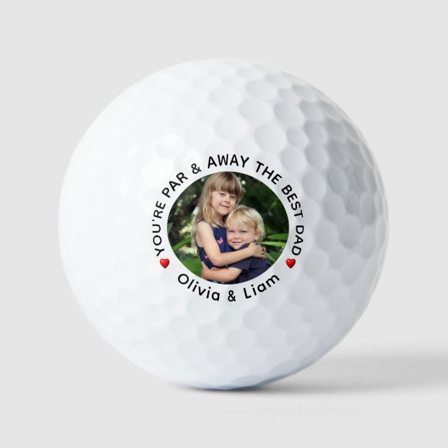 Pelotas De Golf "Par and Away the Best Dad" (Lárgate y deja al mej (Anverso)