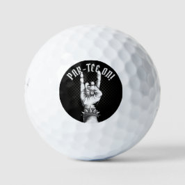 Pelotas De Golf Par Tee On Horns Up