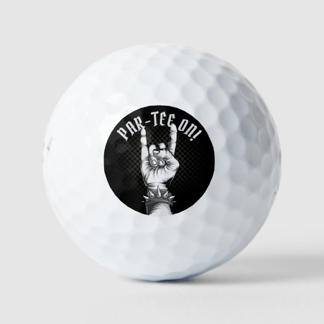 Pelotas De Golf Par Tee On Horns Up (Anverso)