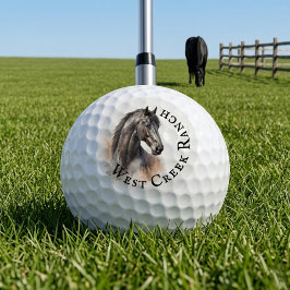 Pelotas de Golf para Amante de Caballo de Acuarela