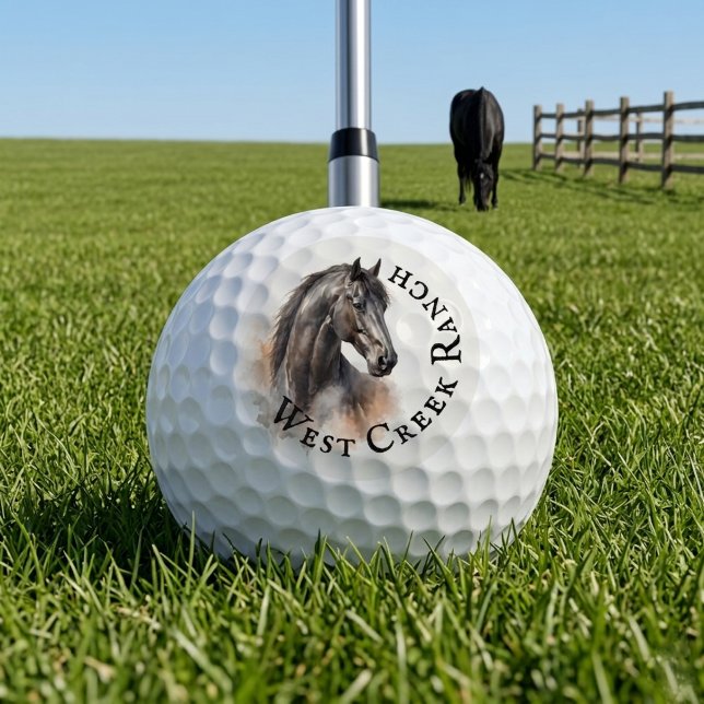 Pelotas de Golf para Amante de Caballo de Acuarela (Subido por el creador)