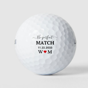 Pelotas de Golf para Boda Monograma de Pareja Perf