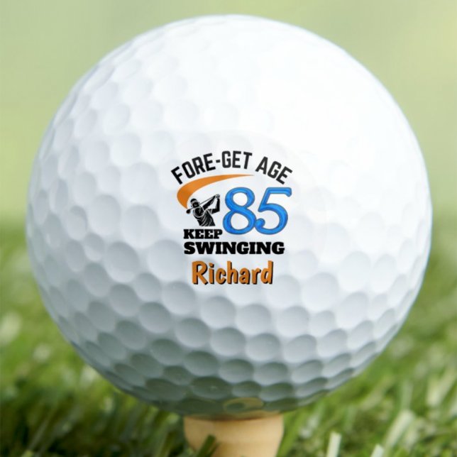 Pelotas de Golf para Cumpleaños 85 Azul Regalo (Subido por el creador)