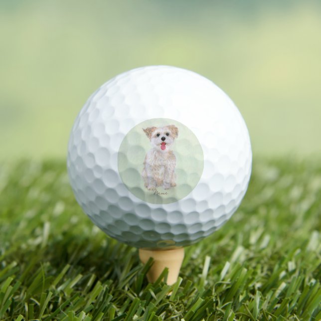 Pelotas de Golf para Perros Morkie con Texto (Camiseta in situ)