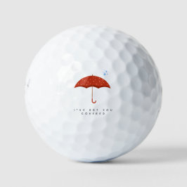 Pelotas De Golf Paraguas 'Te Tengo Cubierto' Divertido y Motivador