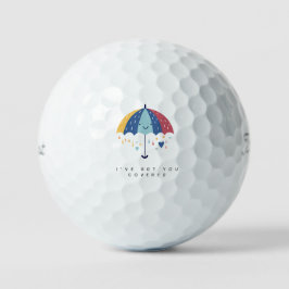 Pelotas De Golf Paraguas 'Te Tengo Cubierto' Divertido y Motivador