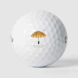 Pelotas De Golf Paraguas 'Te Tengo Cubierto' Divertido y Motivador