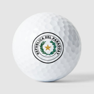 Pelotas De Golf Paraguay country coat arms symbol emblem flag