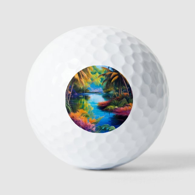 Pelotas De Golf Paraíso tropical II (Anverso)