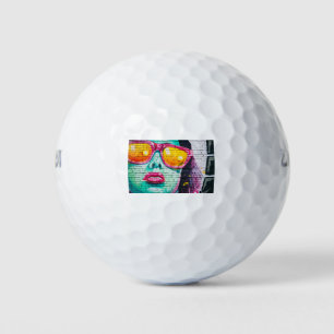Pelotas De Golf pared de graffiti