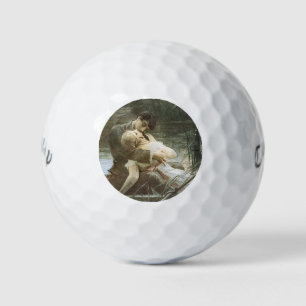 Pelotas De Golf Pareja joven enamorada (Besándose en un bote) (Rom