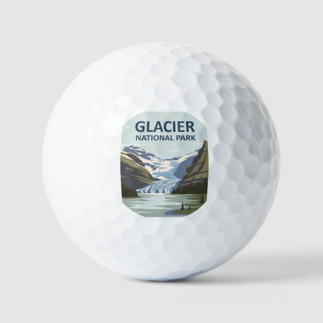 Pelotas De Golf Parque nacional Glaciar Arte de Viajes (Anverso)