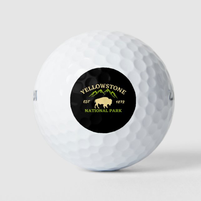 Pelotas De Golf Parque nacional Yellowstone (Anverso)