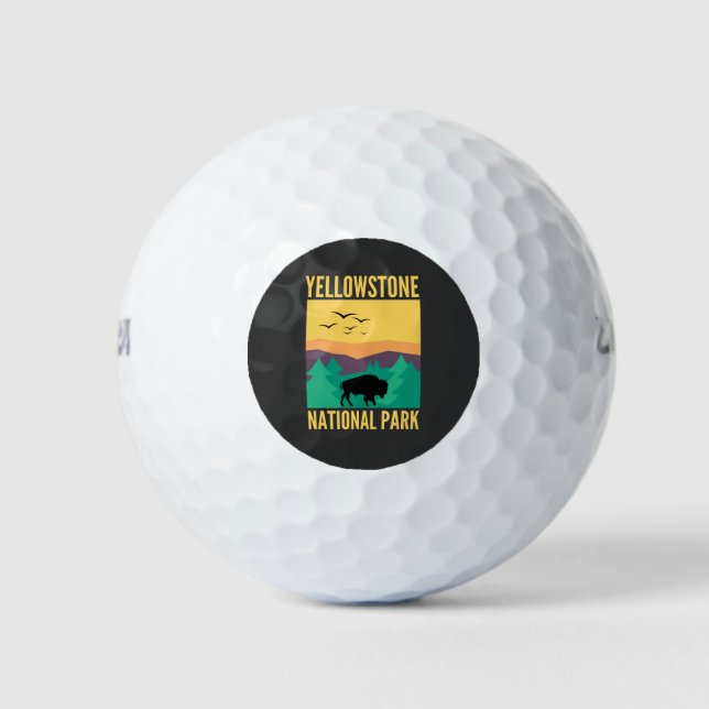 Pelotas De Golf Parque nacional Yellowstone (Anverso)