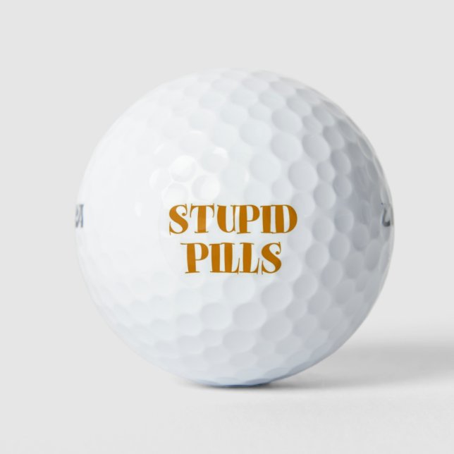 Pelotas De Golf Pastillas Estúpidas (Anverso)