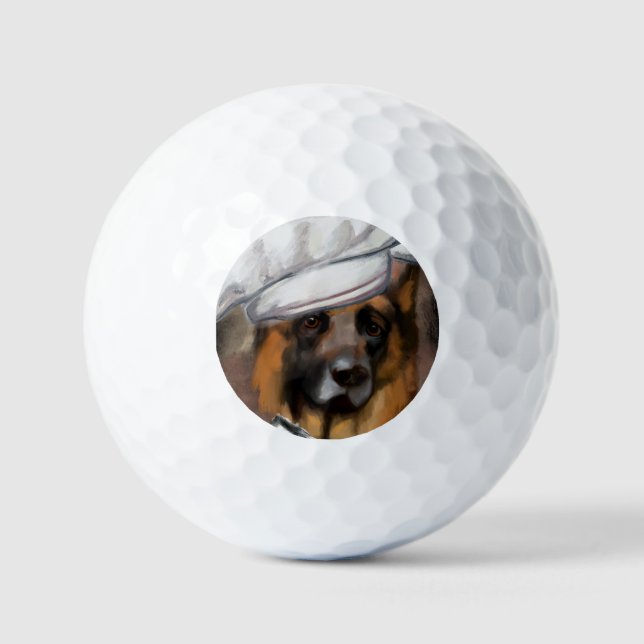 Pelotas De Golf Pastor Alemán  (Anverso)