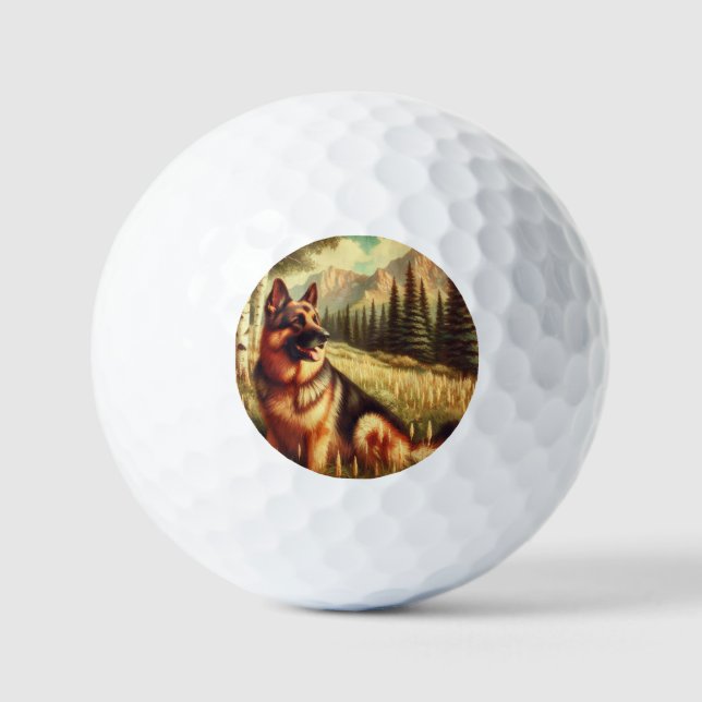 Pelotas De Golf Pastor Alemán (Anverso)