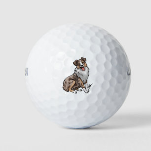 Pelotas De Golf Pastor Australiano - Merle Rojo