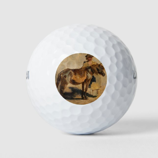 Pelotas De Golf Pastor con caballo (animal equino) (Anverso)