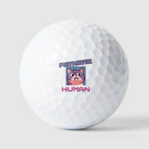 Pelotas De Golf Patético humano - Gracioso diseño de gato