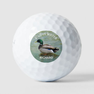 Pelotas De Golf Pato y nombre amor agua
