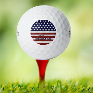 Pelotas De Golf Patriota de la bandera estadounidense, 4 de julio,