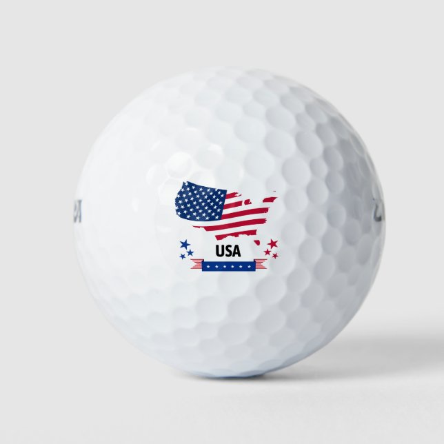 Pelotas De Golf Patriotic Golf Balls American flag (Anverso)