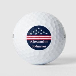 Pelotas De Golf Patriotic Stars Stripes USA Golfer