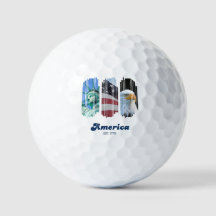 Pelotas de Golf Patrióticas de América Est 1776