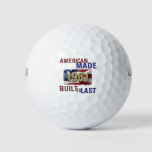 Pelotas De Golf Patriótico 1961 60º cumpleaños