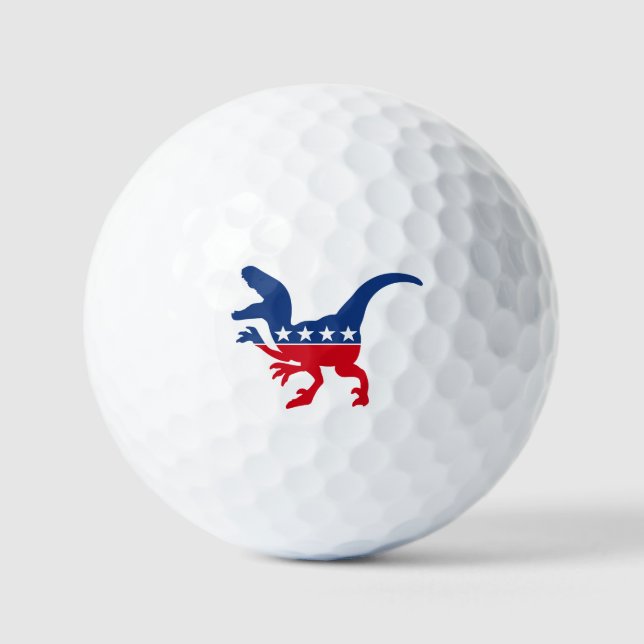 Pelotas De Golf Patriótico anti-política T-Rex (Anverso)