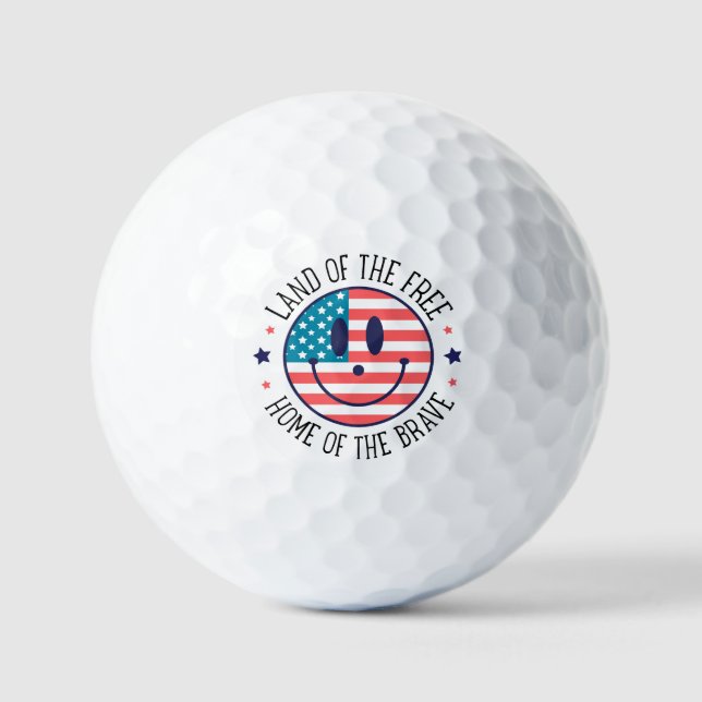 Pelotas De Golf Patriótico de Estados Unidos (Anverso)