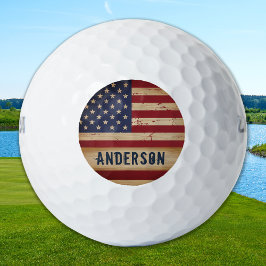 Pelotas De Golf Patriótico de la Bandera Americana Personalizada d