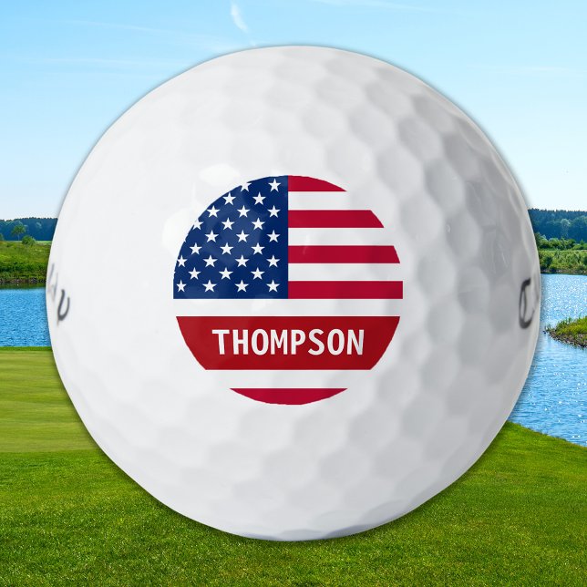 Pelotas De Golf Patriótico personalizado de la bandera norteameric (Subido por el creador)