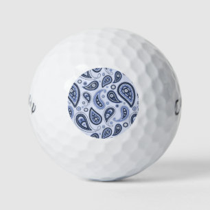 Pelotas De Golf Patrón azul paisley