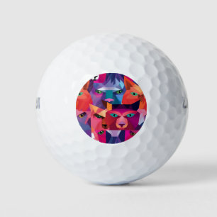 Pelotas De Golf Patrón de animales de polos bajos y coloridos