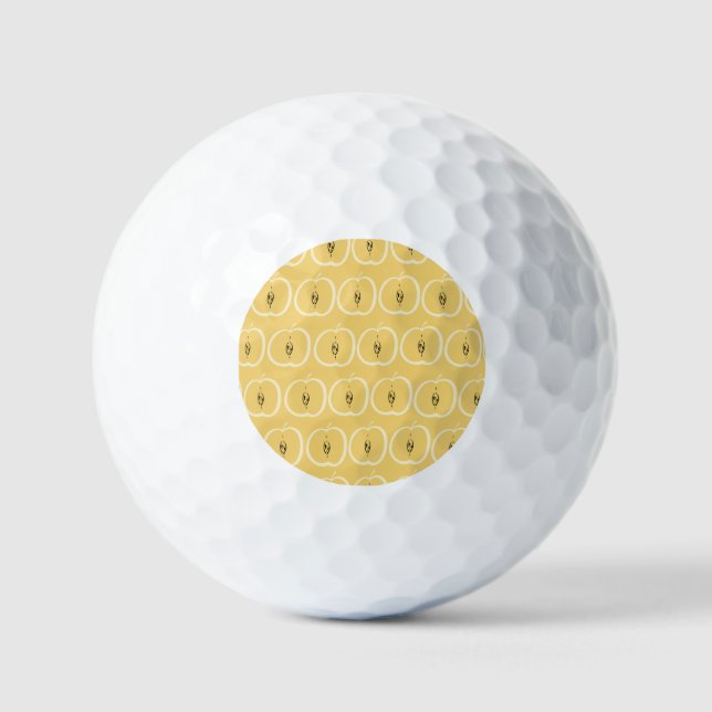 Pelotas De Golf Patrón de Apple Vintage: Diseño de fondo de escrit (Anverso)
