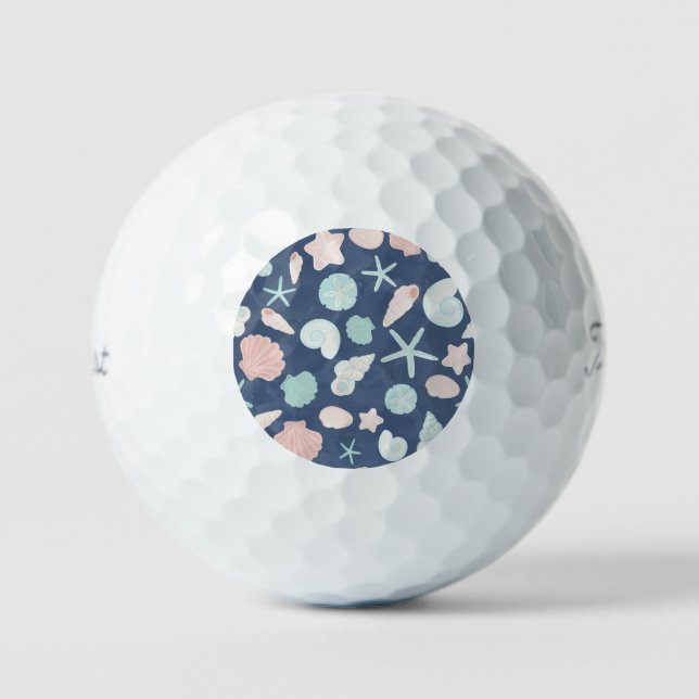 Pelotas De Golf patrón de conchas marinas (Anverso)
