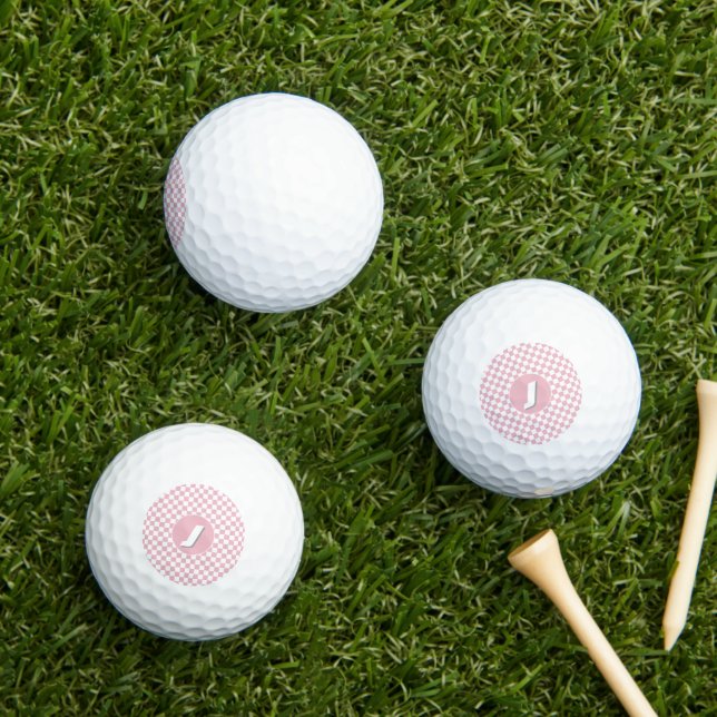 Pelotas De Golf Patrón de control rosa (Césped in situ)