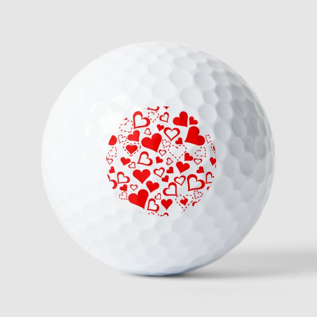 Pelotas De Golf Patrón de corazón (Anverso)