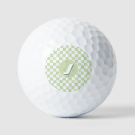Pelotas De Golf Patrón de cuadros verdes
